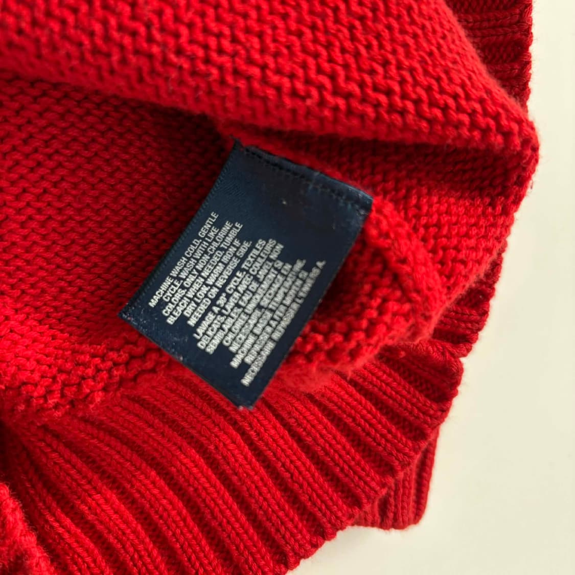 폴로 랄프로렌 빅포니 코튼 니트 집업 희귀져지(XL) 상품이미지5