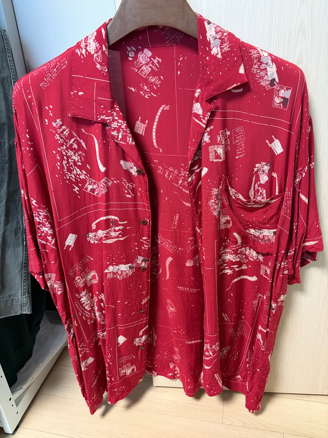 [M] 포터 클래식 알로하 하와이안 레이온 셔츠 레드 상품이미지1