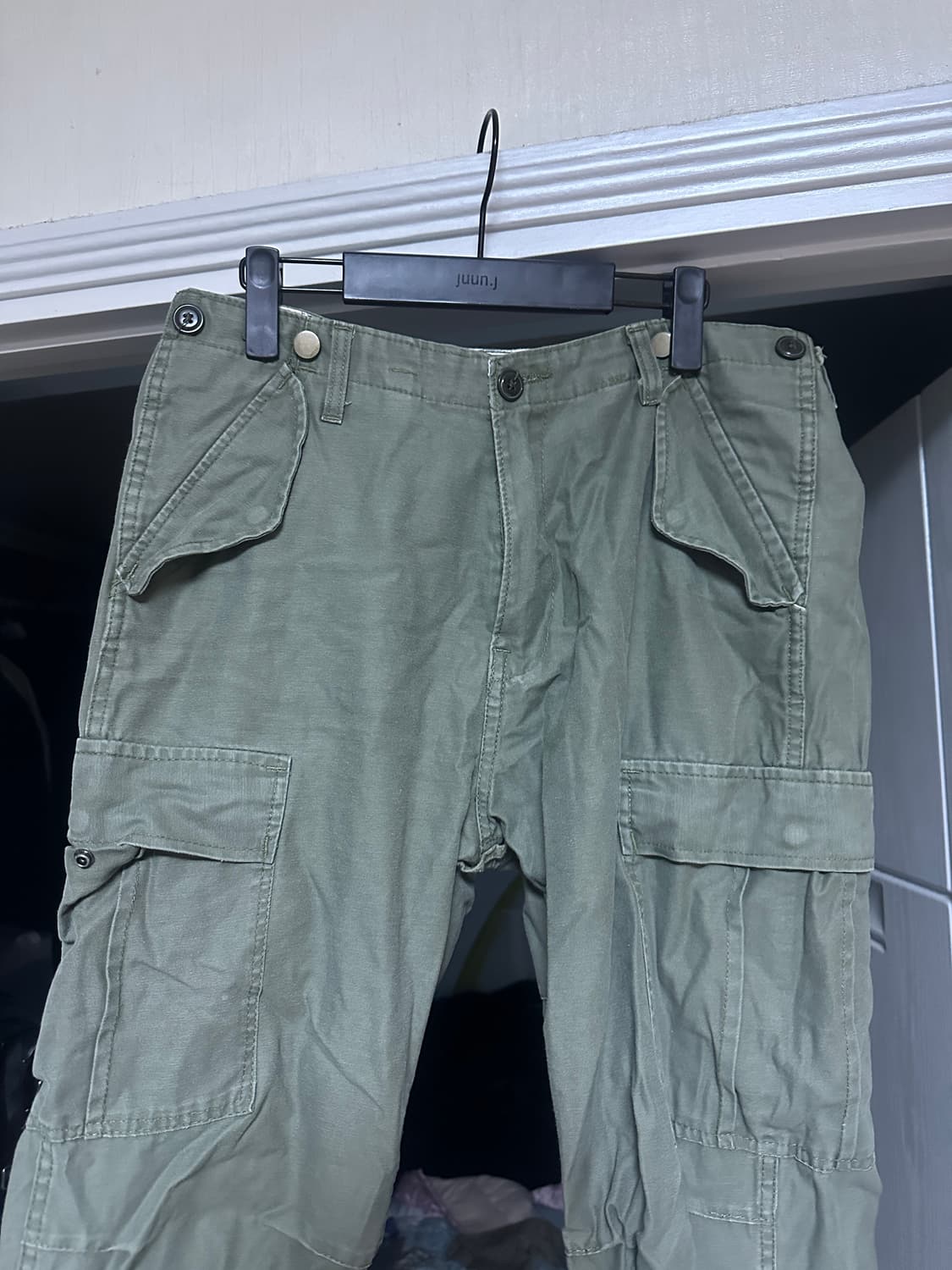 [L] 빈티지 M-65 카고 팬츠 올리브 카키 상품이미지2