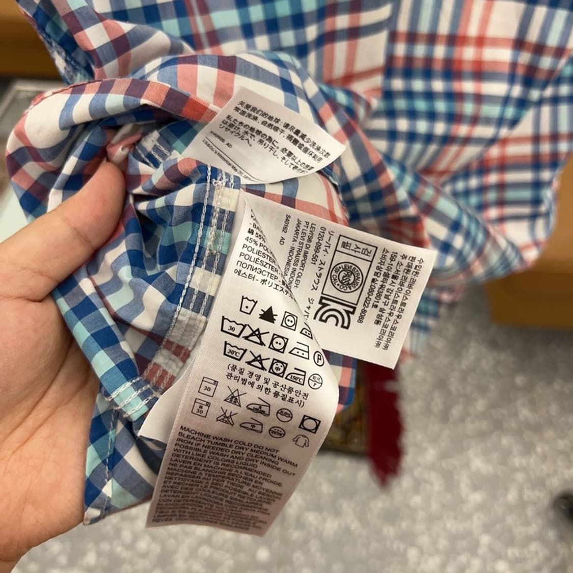 리바이스 빈티지 체크 반팔 셔츠 95 C04163  상품이미지4