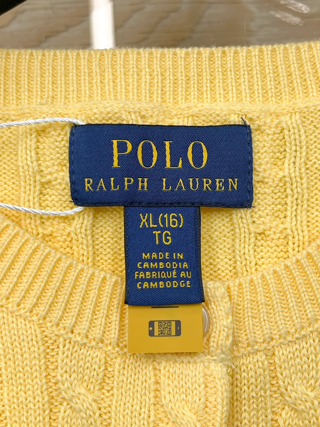 폴로 랄프 로렌 QR 라벨 케이블 가디건 상품이미지5