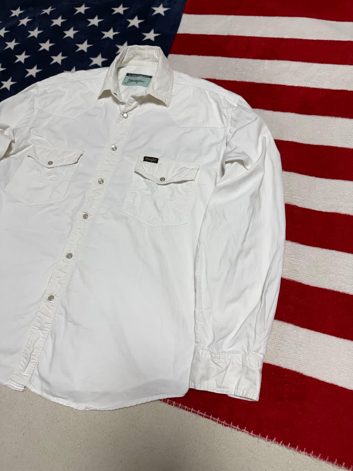 랭글러화이트 웨스턴셔츠 Wrangler Western Shirt [XL] 상품이미지3