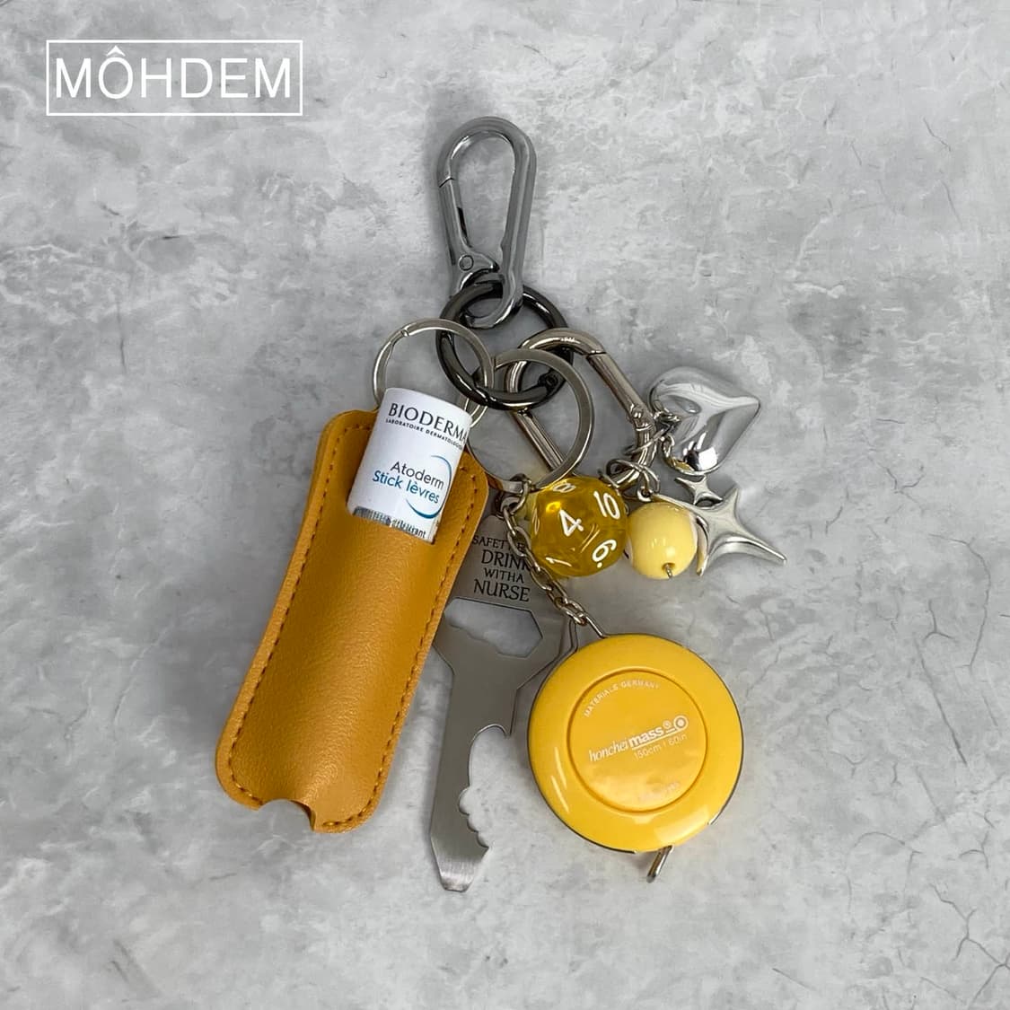 [Unisex] 립밤 3종 키링 열쇠고리 옐로우 상품이미지3