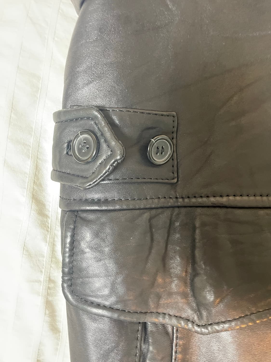 XL 빈티지 양가죽 레더 카코트 상품이미지5