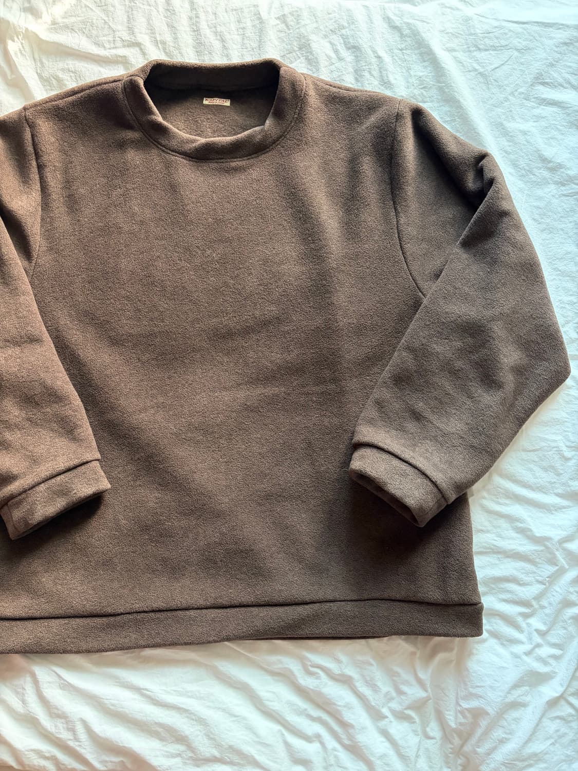 캐피탈 후리스 플리스 빅 크루 스웻셔츠 브라운 상품이미지2