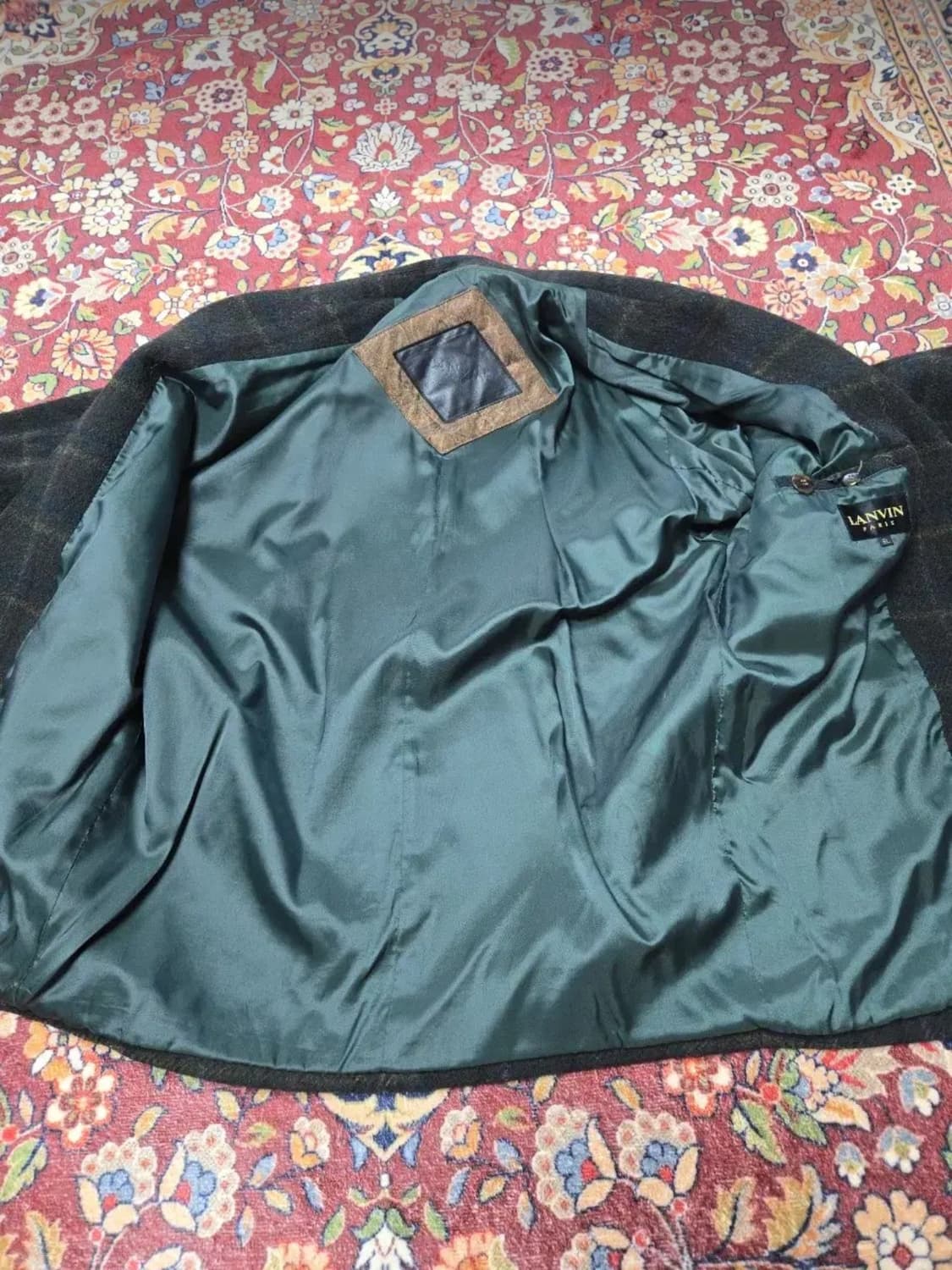 90s 랑방(LANVIN) 체크  울 자켓 105~110 상품이미지7