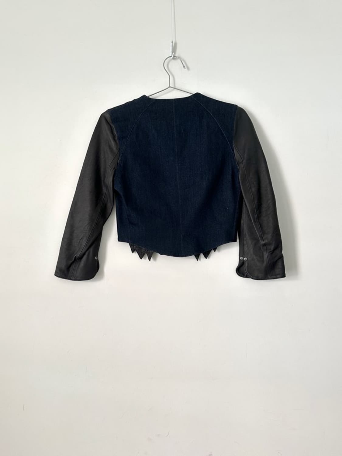 DIESEL BLACK GOLD crop denim & lamb jk 상품이미지6