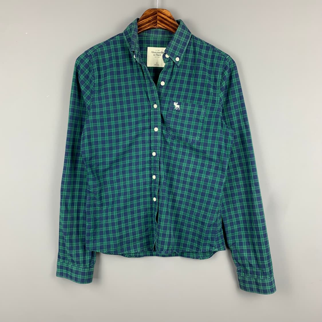 아베크롬비 산양로고 체크 셔츠 상품이미지2