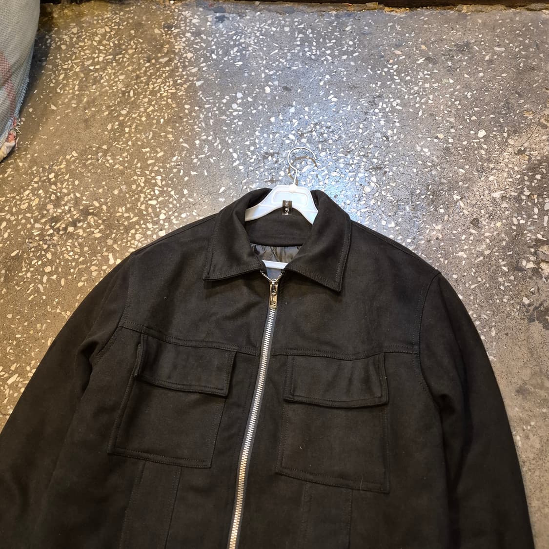 FREE(착샷잇음) 블랙 스웨이드자켓  상품이미지7