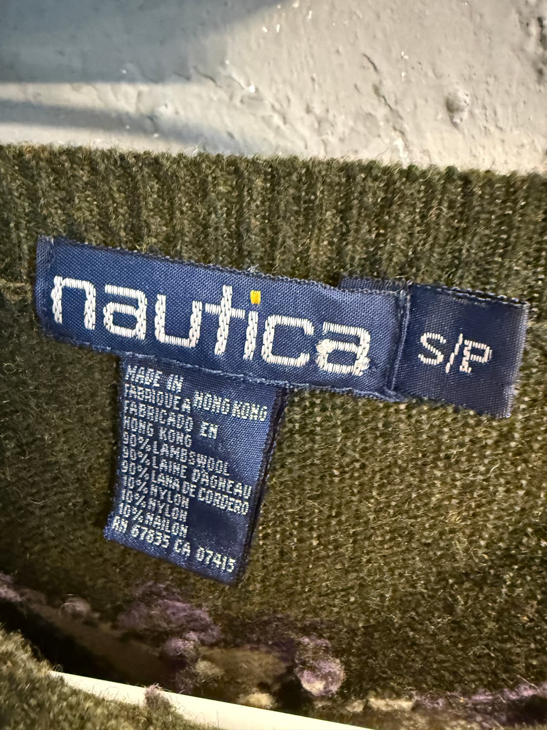 노티카 NAUTICA 빈티지 에스닉 패턴 니트 올리브 S/P 상품이미지5