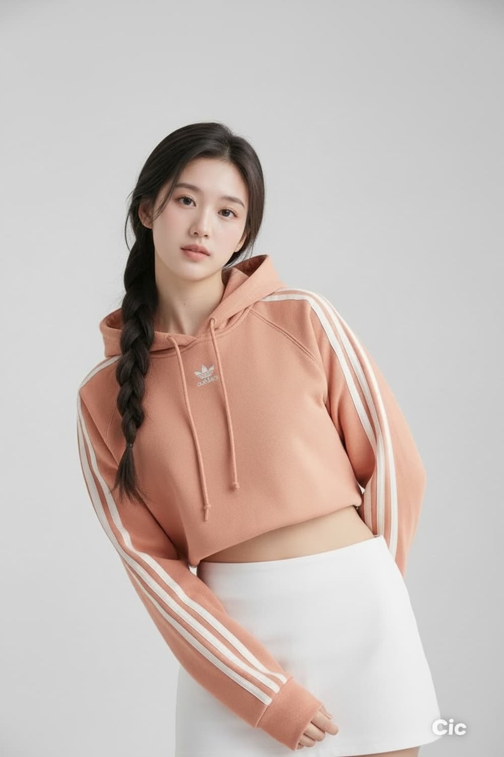 아디다스 크롭 후드티 S 상품이미지1