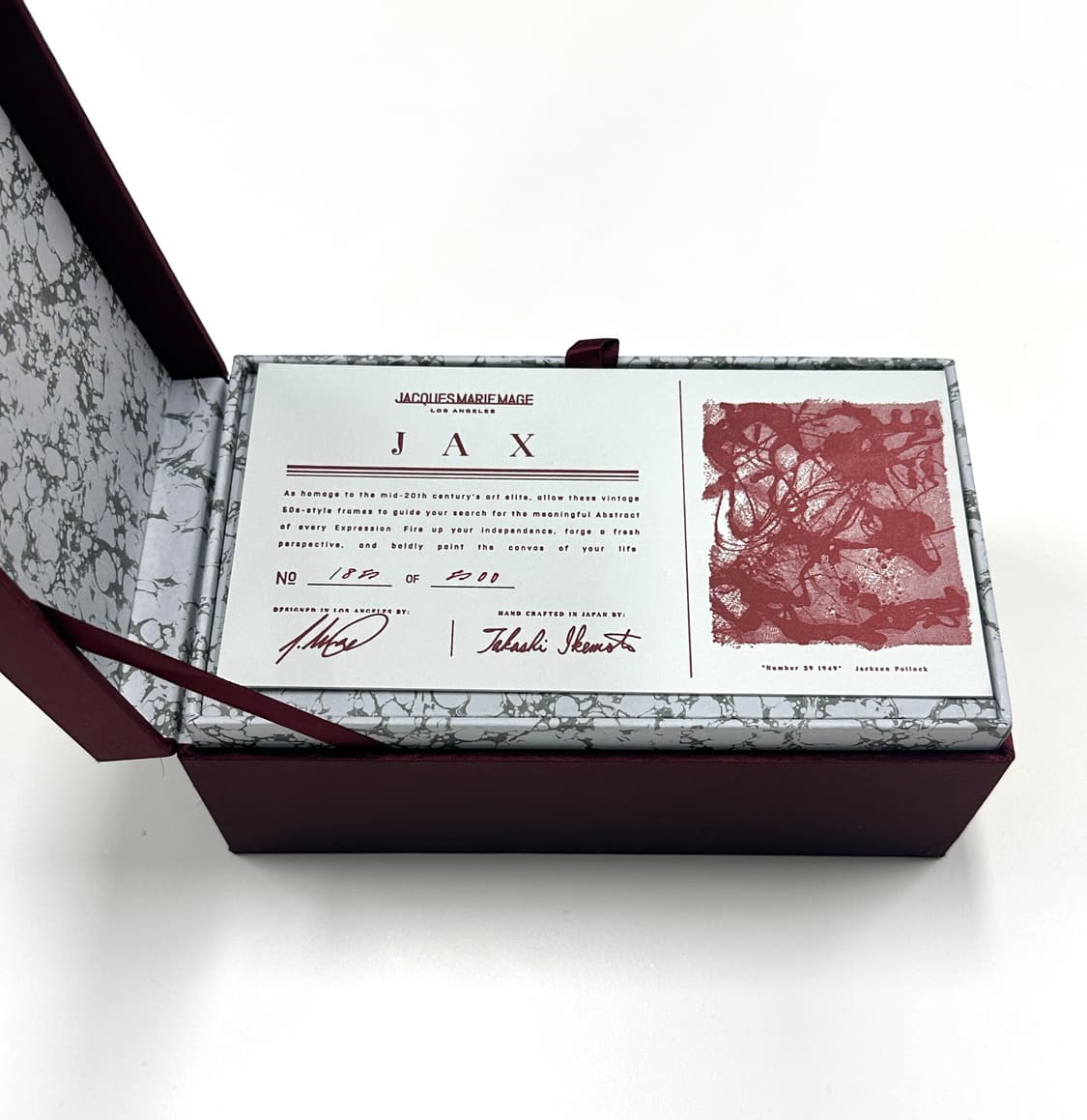자크마리마지 Jax 블랙 뿔테 안경(풀박스, 민트급/초레어) 상품이미지9