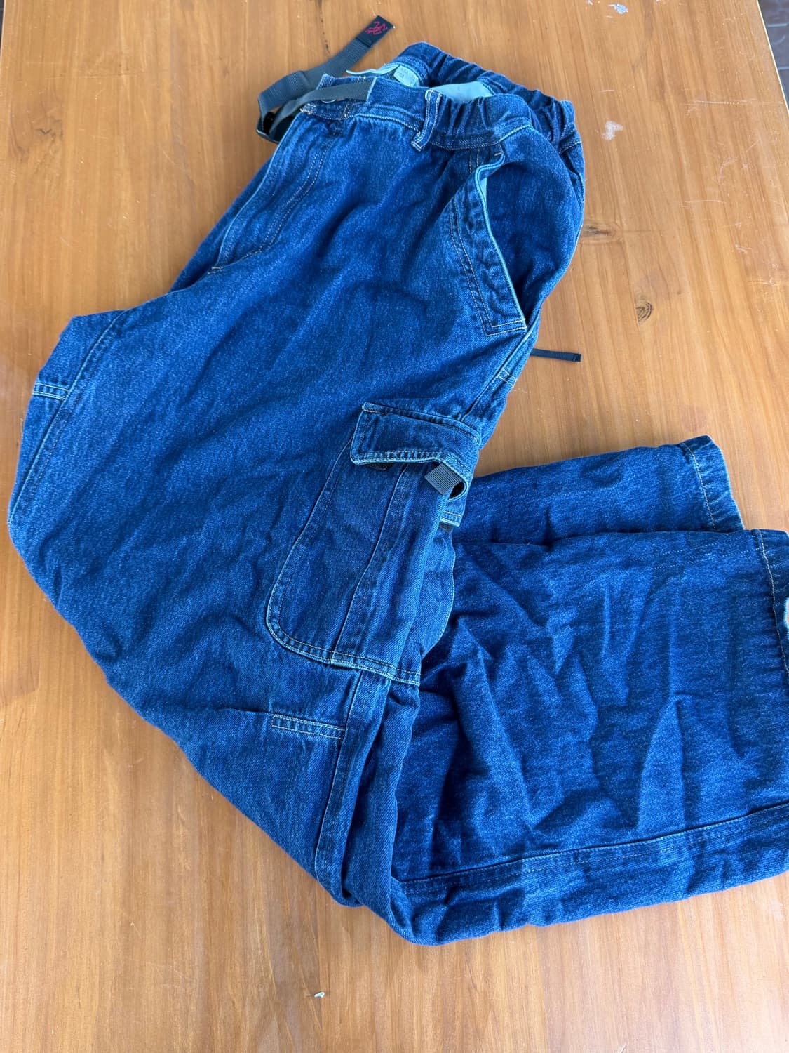 그라미치 데님 루즈 카고팬츠 dark indigo XL(34-36) 상품이미지1