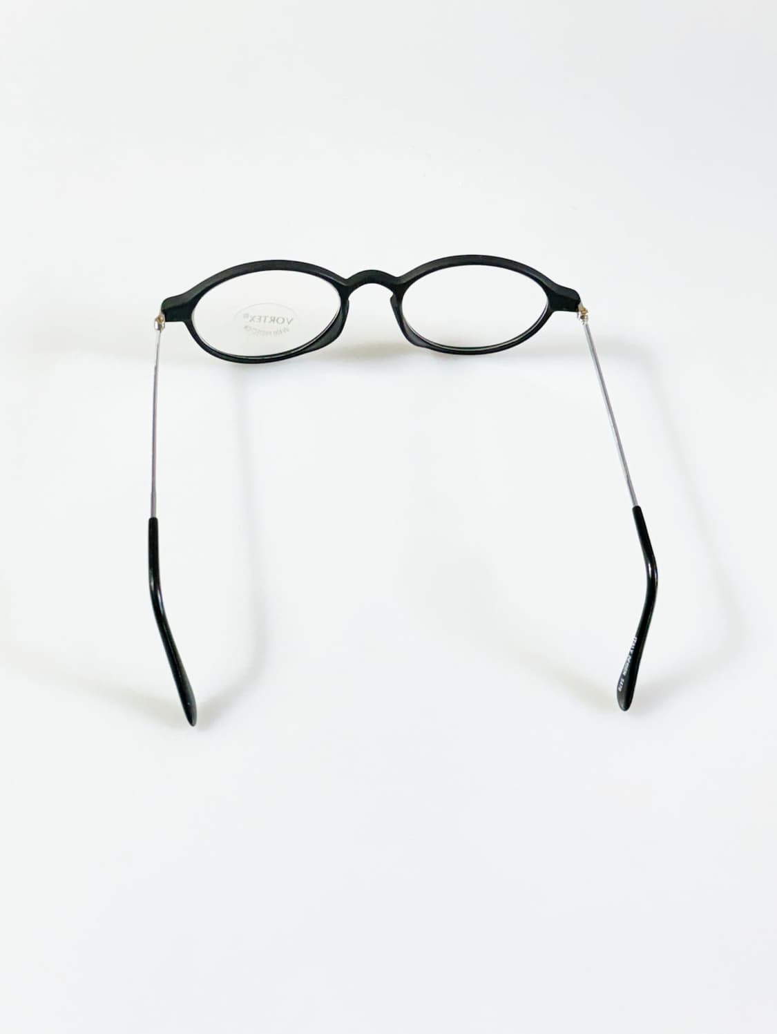 90s VORTEX 블랙 실버 뿔테 오벌 프레임 빈티지 안경 상품이미지5