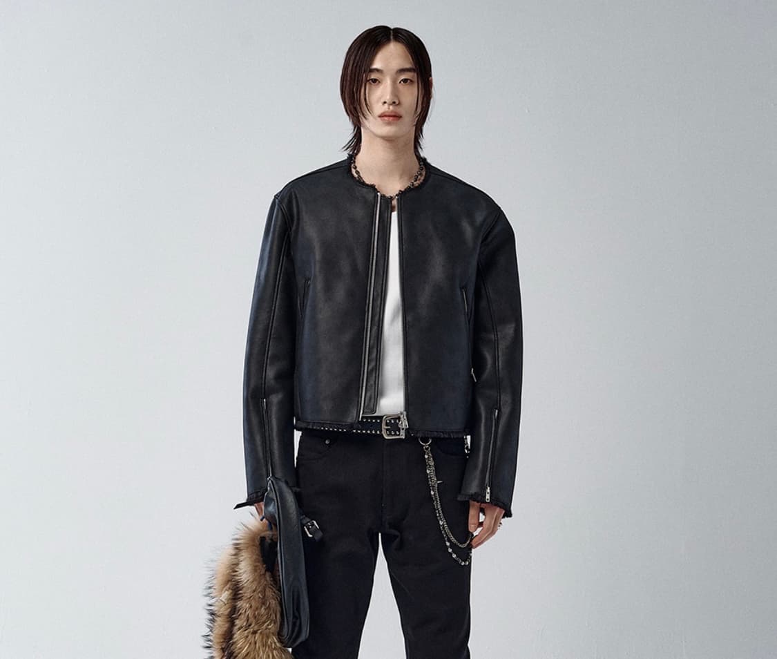 알렌느 포우 레더 시어링 자켓 퍼자켓 가죽자켓 상품이미지4