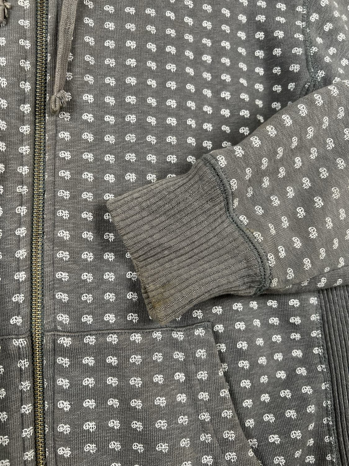 00s 스투시 도트 패턴 풀 후드집업 상품이미지5