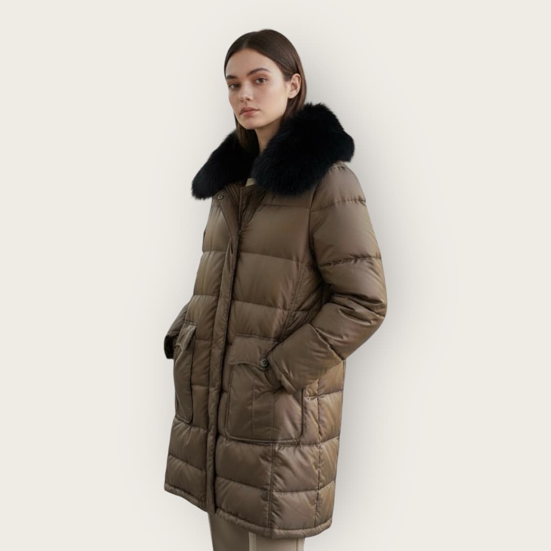 S/ 버버리 런던 폭스퍼 다운 패딩점퍼 상품이미지1