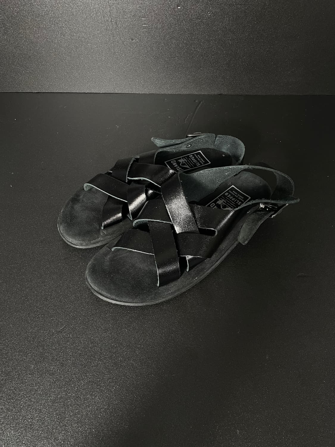 [255] 아일랜드 슬리퍼 백 스트랩 가죽 샌들 상품이미지3