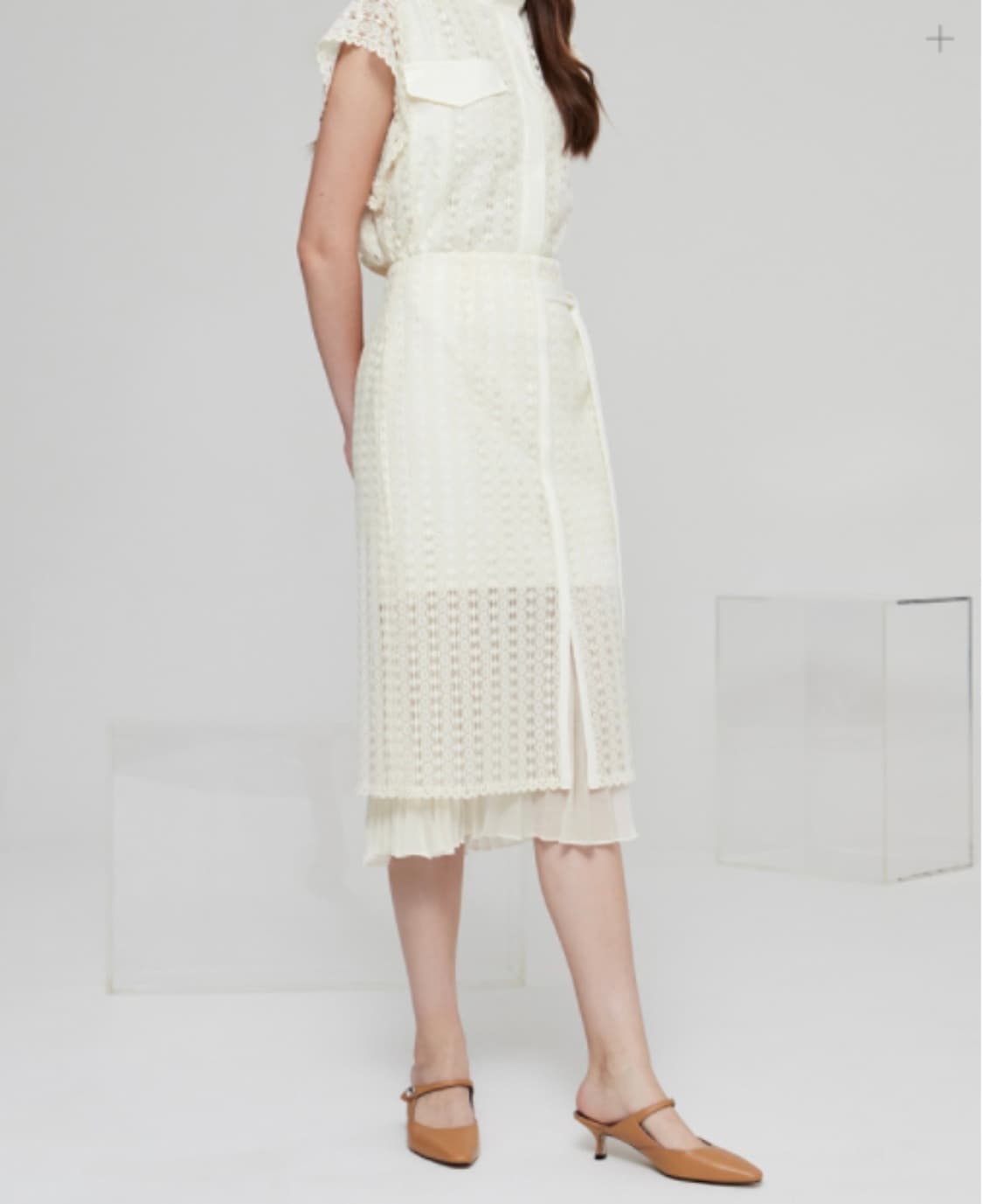 MINE 마인 플리츠 레이스 스커트 상품이미지1