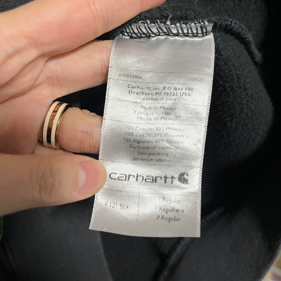 칼하트 블랙 후드티 L 상품이미지8