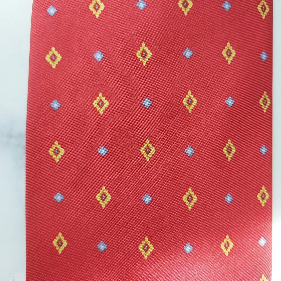 앤드류스타이 실크 레드 기하 패턴 넥타이 9.3cm A등급 K2316 상품이미지10