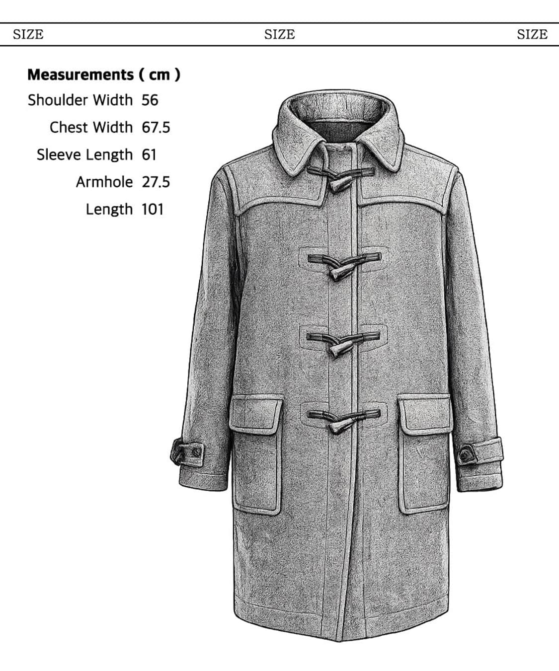 Burberrys 울 더플 코트 (Made in England) 상품이미지3