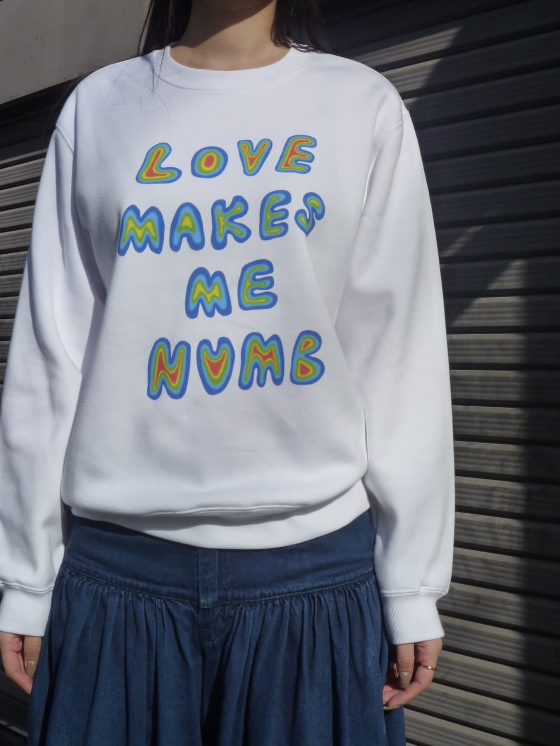 numb sweatshirt white XL 상품이미지4