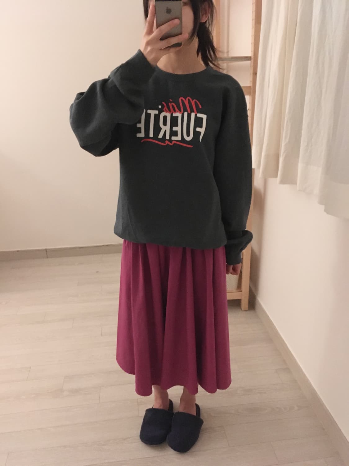 magenta flare skirt 상품이미지9