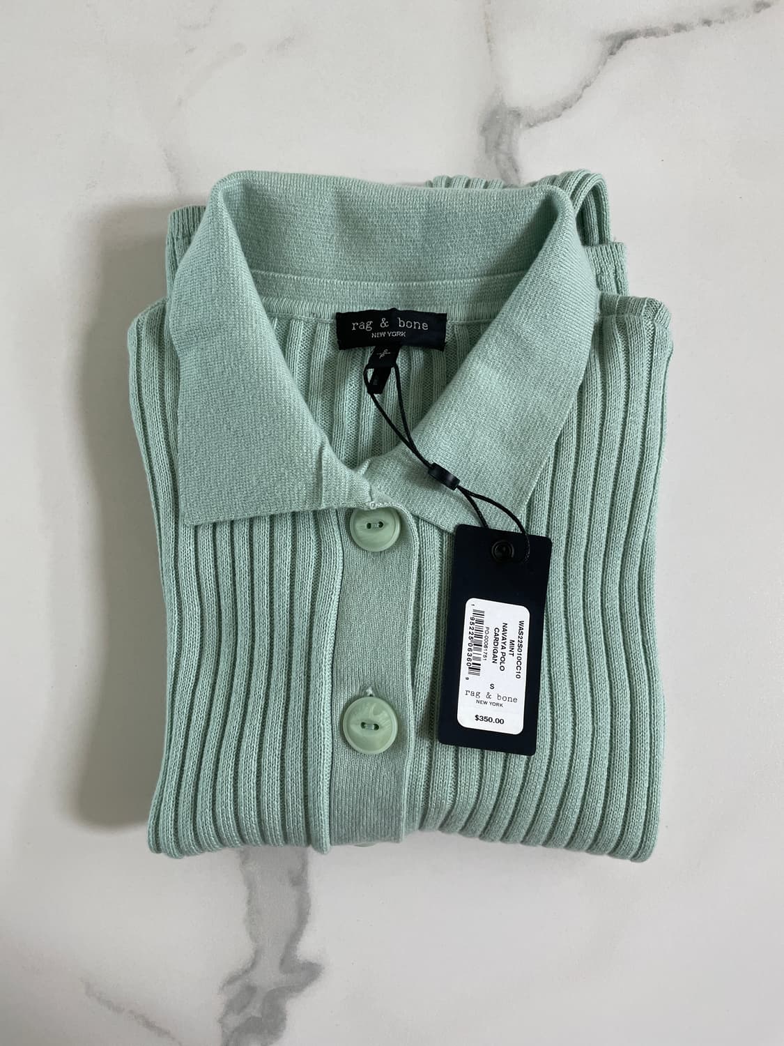 [새상품/S] 랙앤본 navaya 폴로 가디건 민트 상품이미지2