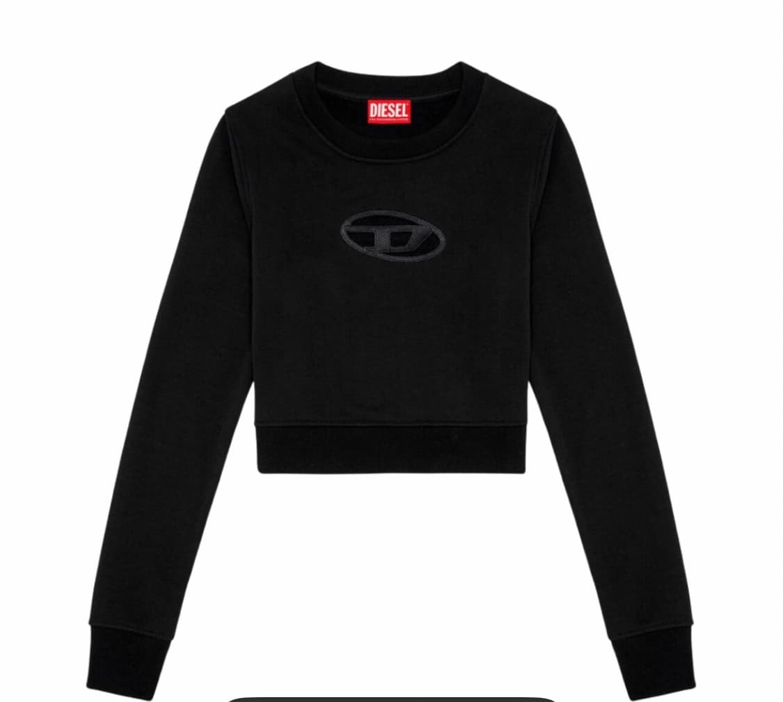 디젤 크롭 컷아웃 맨투맨 새상품 s 상품이미지1