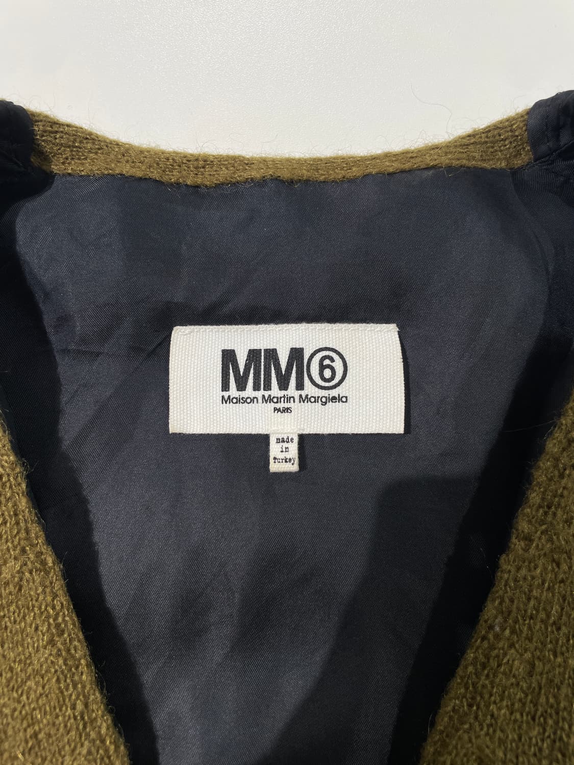 mm6 메종 마르지엘라 카키 도킹 베스트 아크릴 코트 상품이미지7