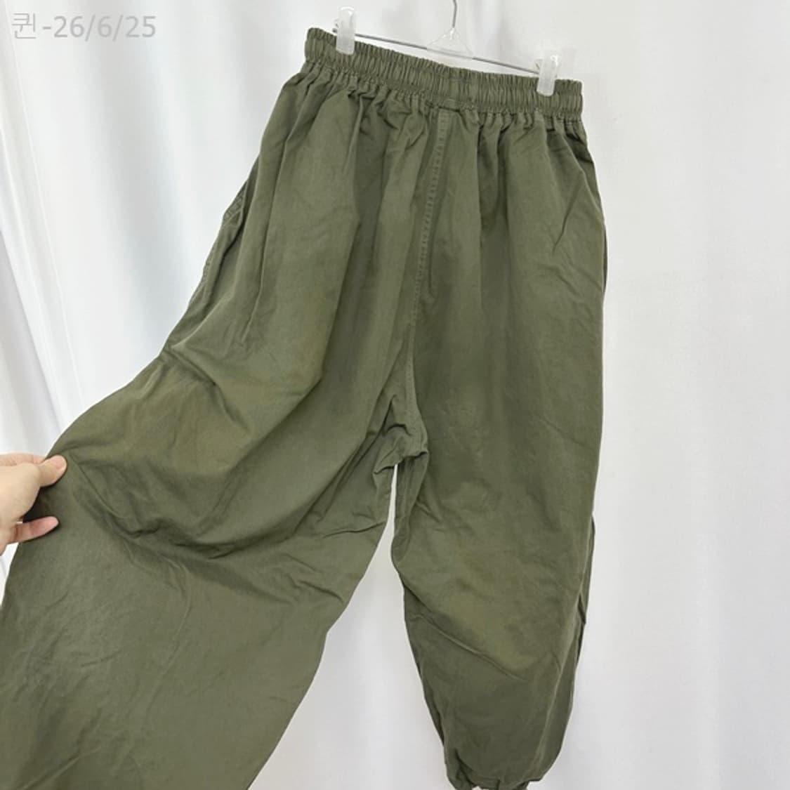 보세 남자 밴딩 통넓은 바지 카키 FREE 상품이미지7