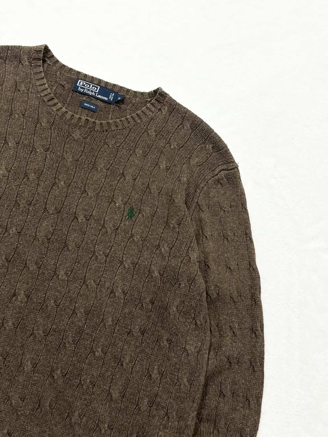 폴로 실크 브라운 케이블 니트 상품이미지7