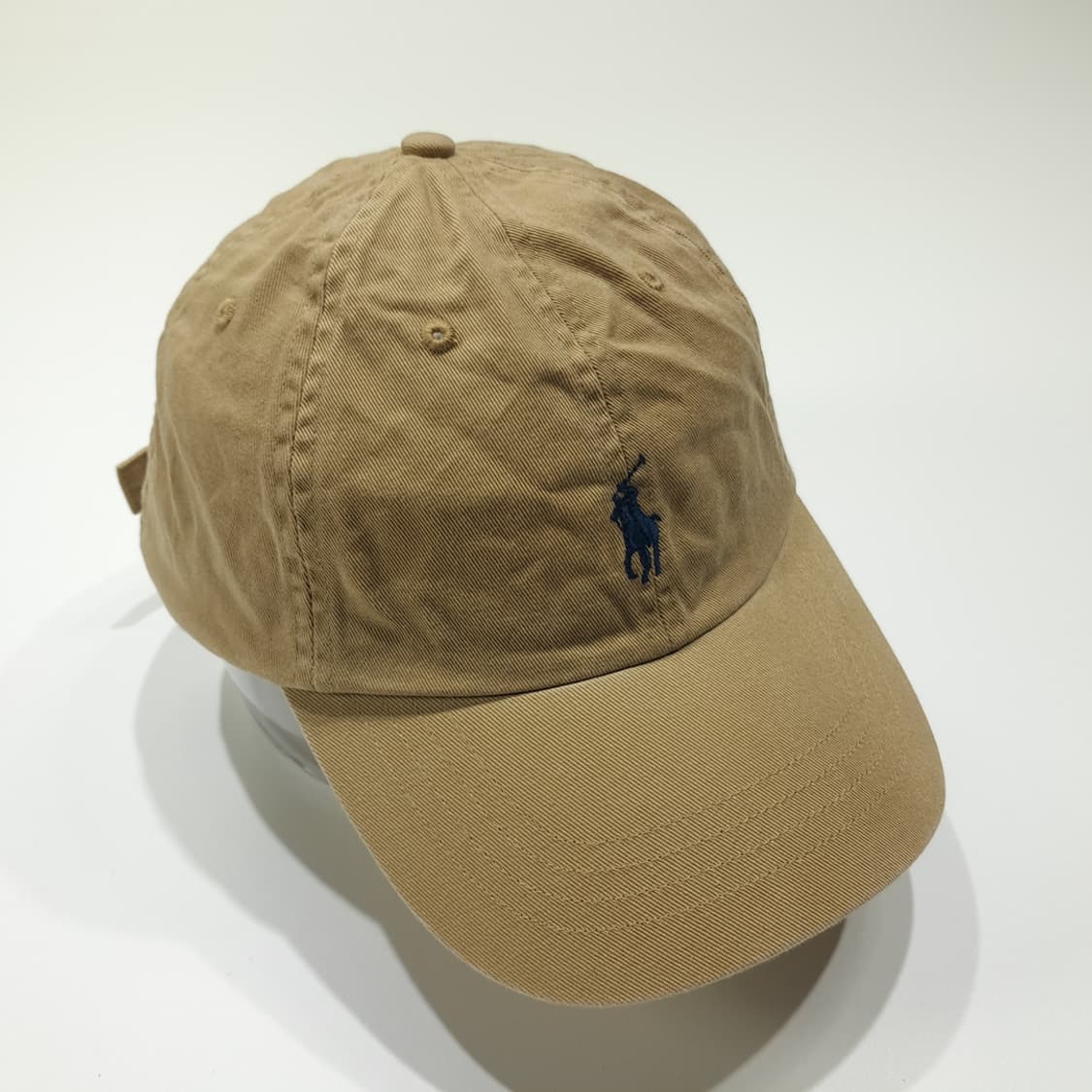 CL524 폴로 다크네이비 포니자수 베이지 볼캡 모자 상품이미지2