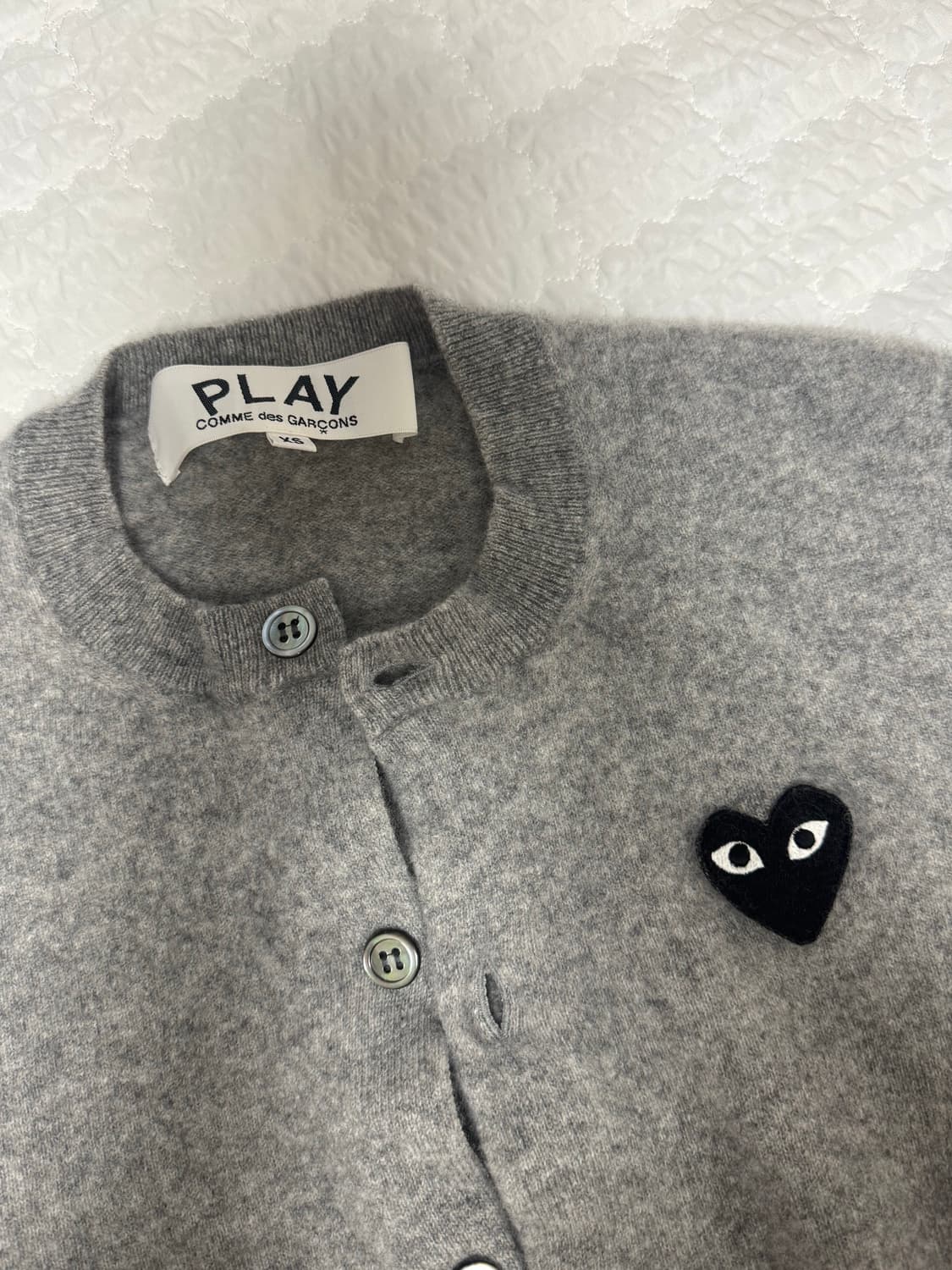 꼼데가르송 그레이 블랙와펜 가디건 상품이미지1