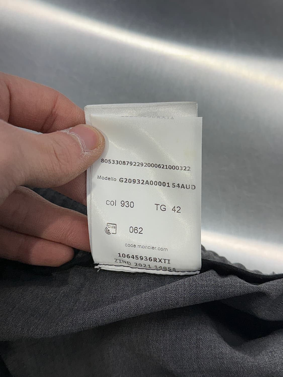 몽클레르 그레이 멜란지 드로스트링 웨이스트 팬츠 상품이미지9