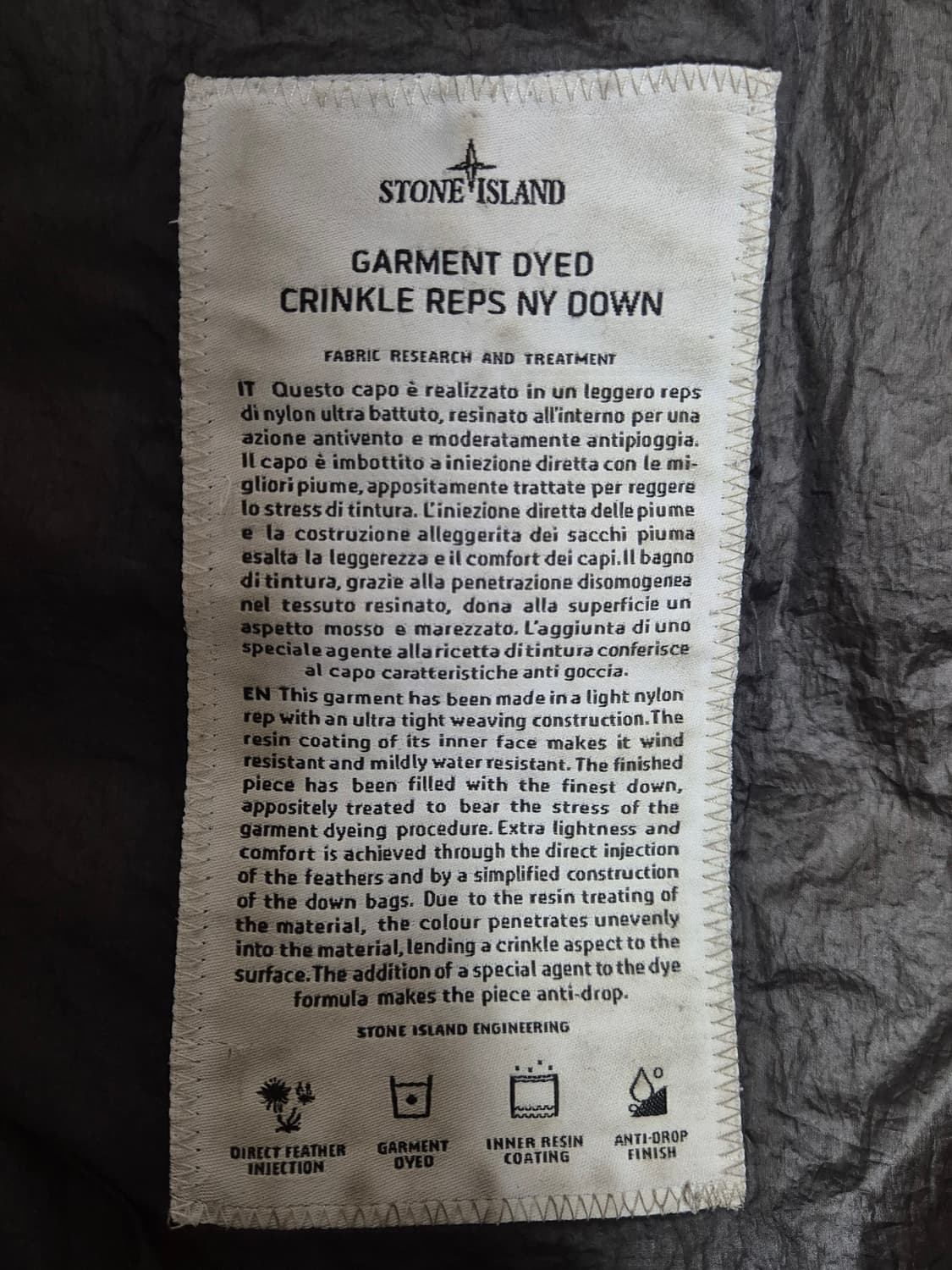 스톤아일랜드 크링클랩스 패딩 상품이미지9