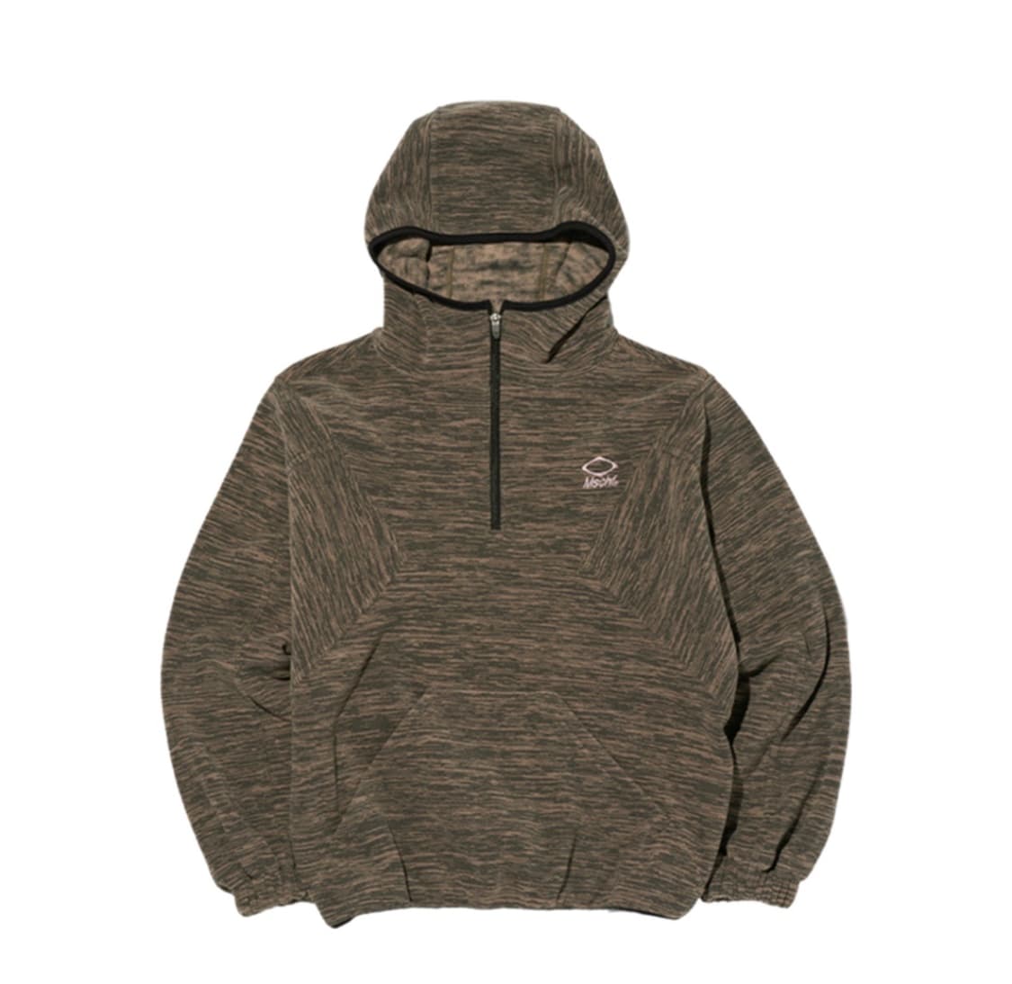 구해요)))미스치프 컬러 블락드 플리스 아노락 카키 상품이미지1