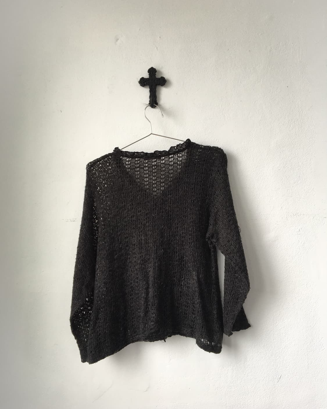 Rosa cheri woolen net knit cardigan 상품이미지3