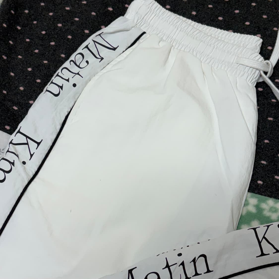 마뗑킴 스펠 트랙팬츠 화이트 상품이미지2