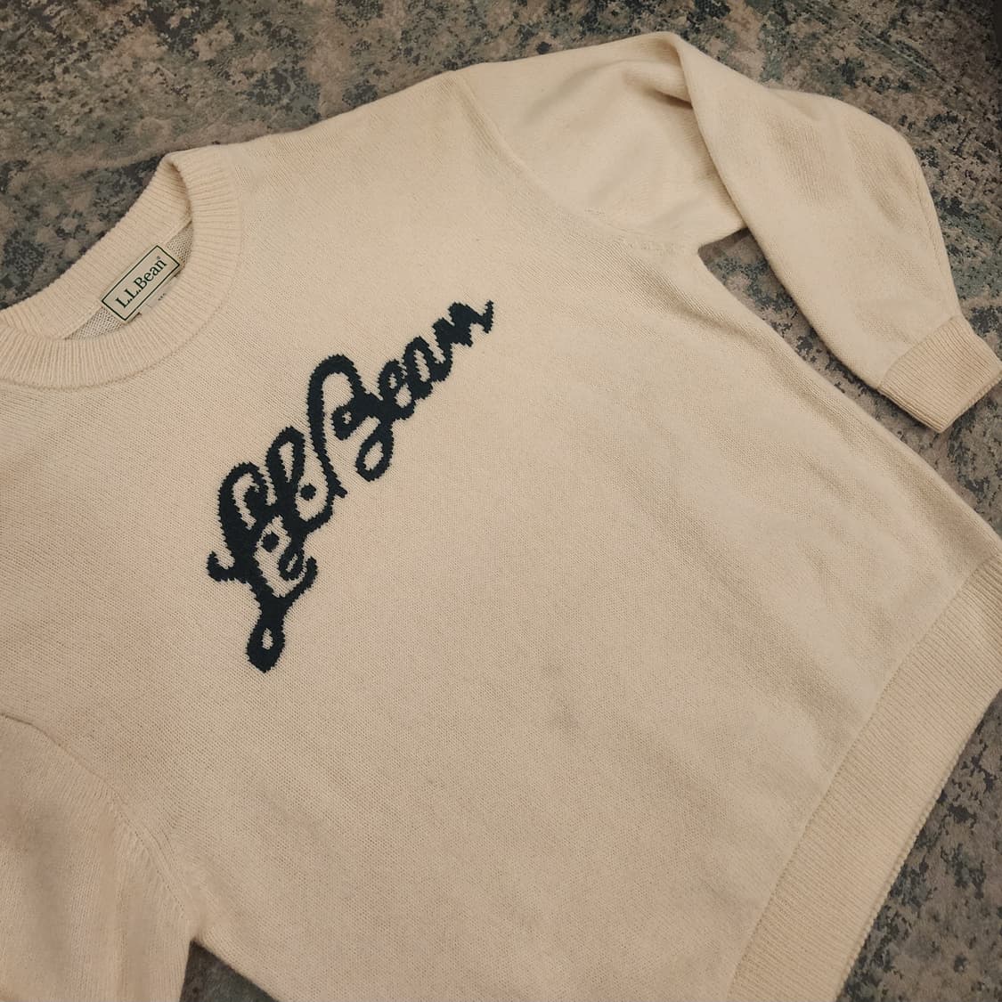 90s제작 엘엘빈  스펠아웃 울니트 상품이미지3