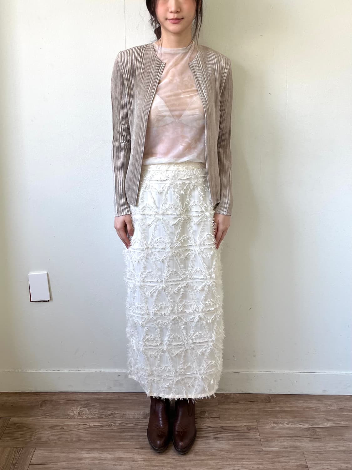 SPECCHIO 플리츠 가디건 상품이미지7