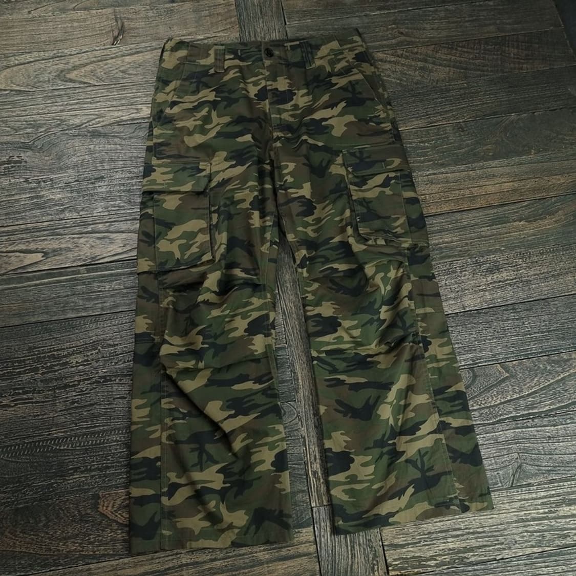 [파르티멘토] 카모 패턴 와이드 카고 팬츠 M18871 상품이미지1