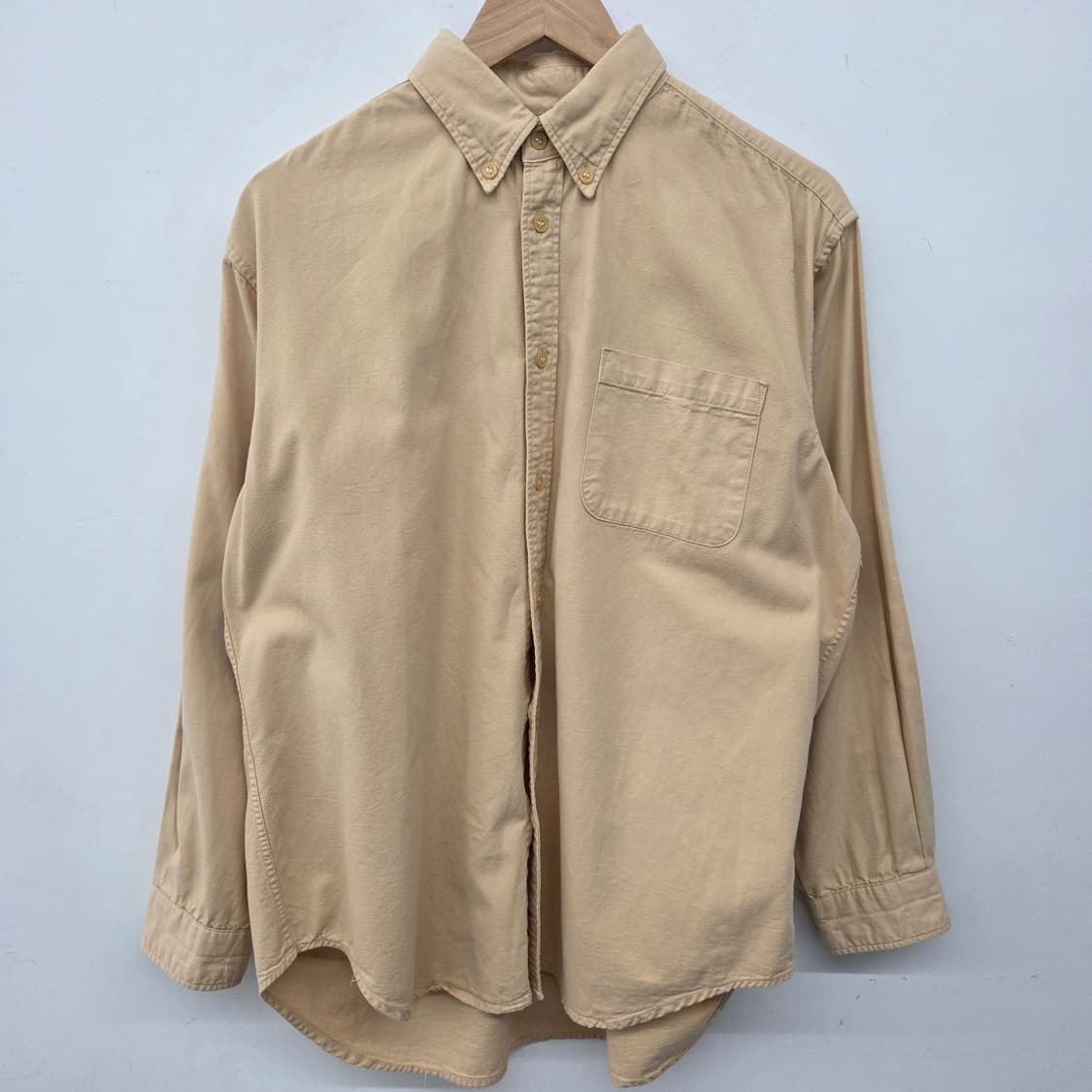 van 밴 베이지 면 긴팔 셔츠 남L 상품이미지2