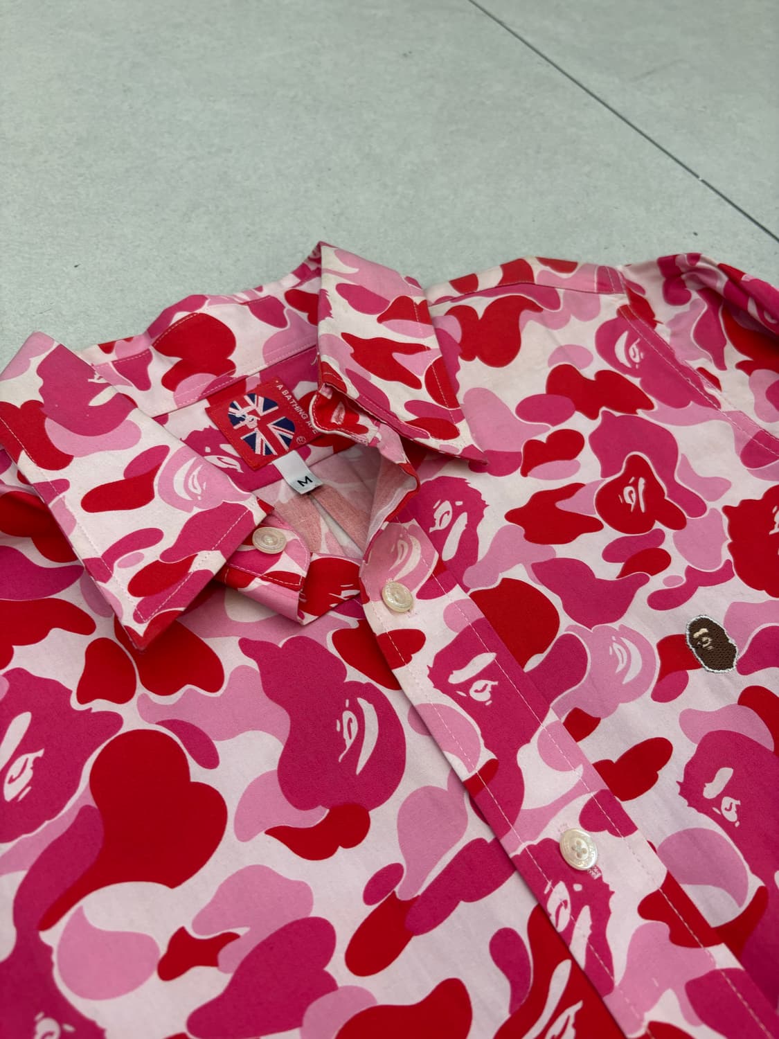 베이프 핑크카모 셔츠 상품이미지5