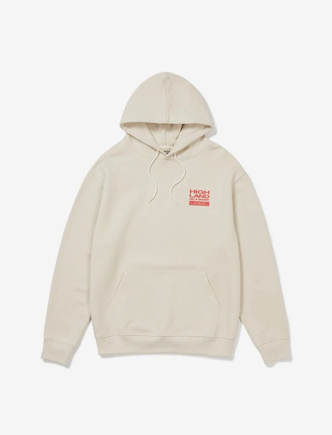 하이랜드 델리 앤 그로서리 small logo hoodie cream 상품이미지1