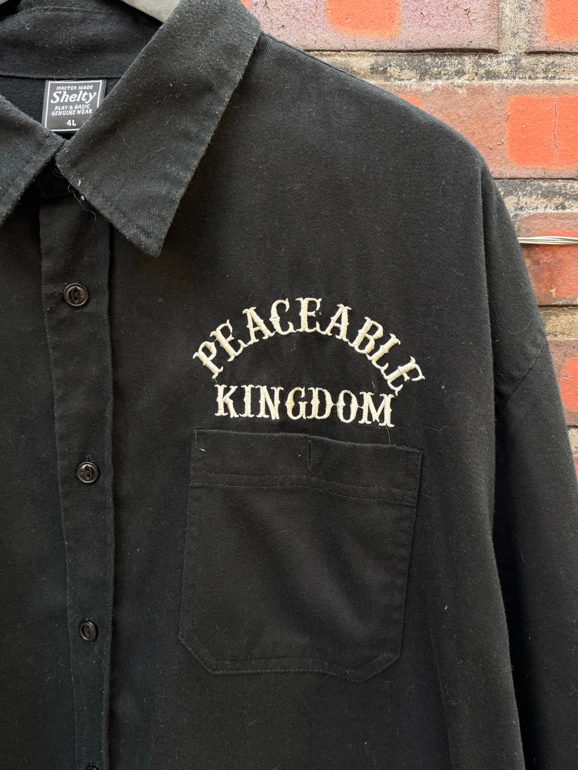 Shelty 성모마리아 자수 블랙 셔츠  상품이미지4