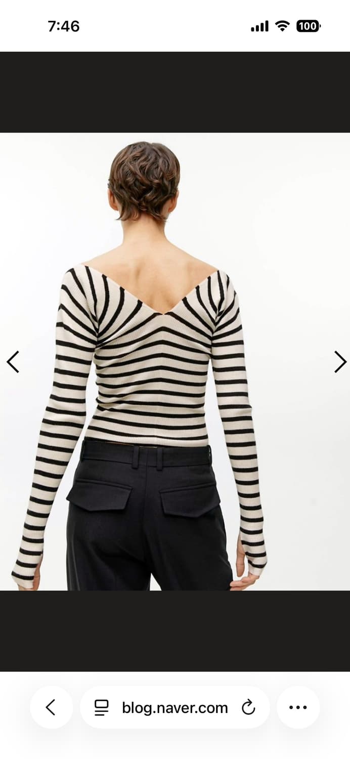 아르켓 선레이 스트라이프 니트 상품이미지2