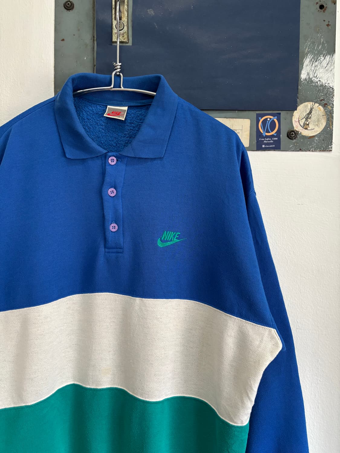 80s90s Nike Colorblock Rugby Shirt 상품이미지3
