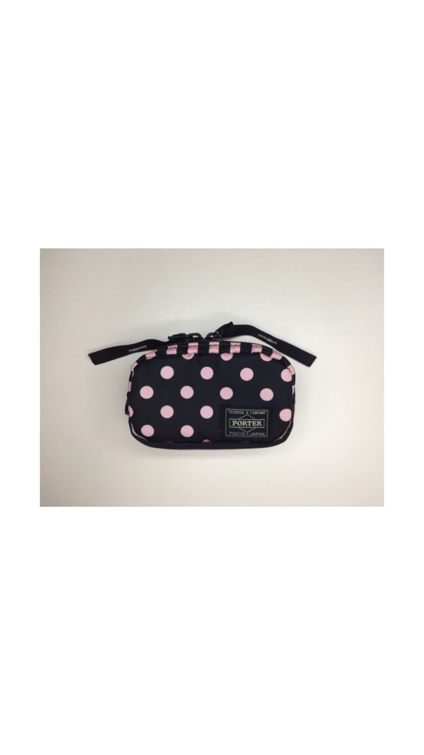 porter 포터 x 피치존 콜라보 핑크 도트 땡땡이 지갑 상품이미지1